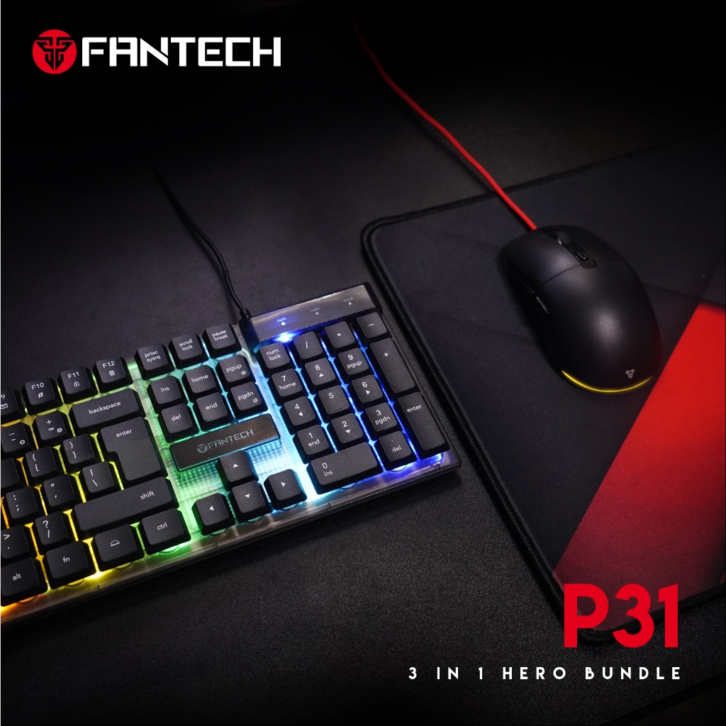 FANTECH P31 3 IN 1 HERO BUNDLE คีย์บอร์ดและเมาส์สําหรับเล่นเกม