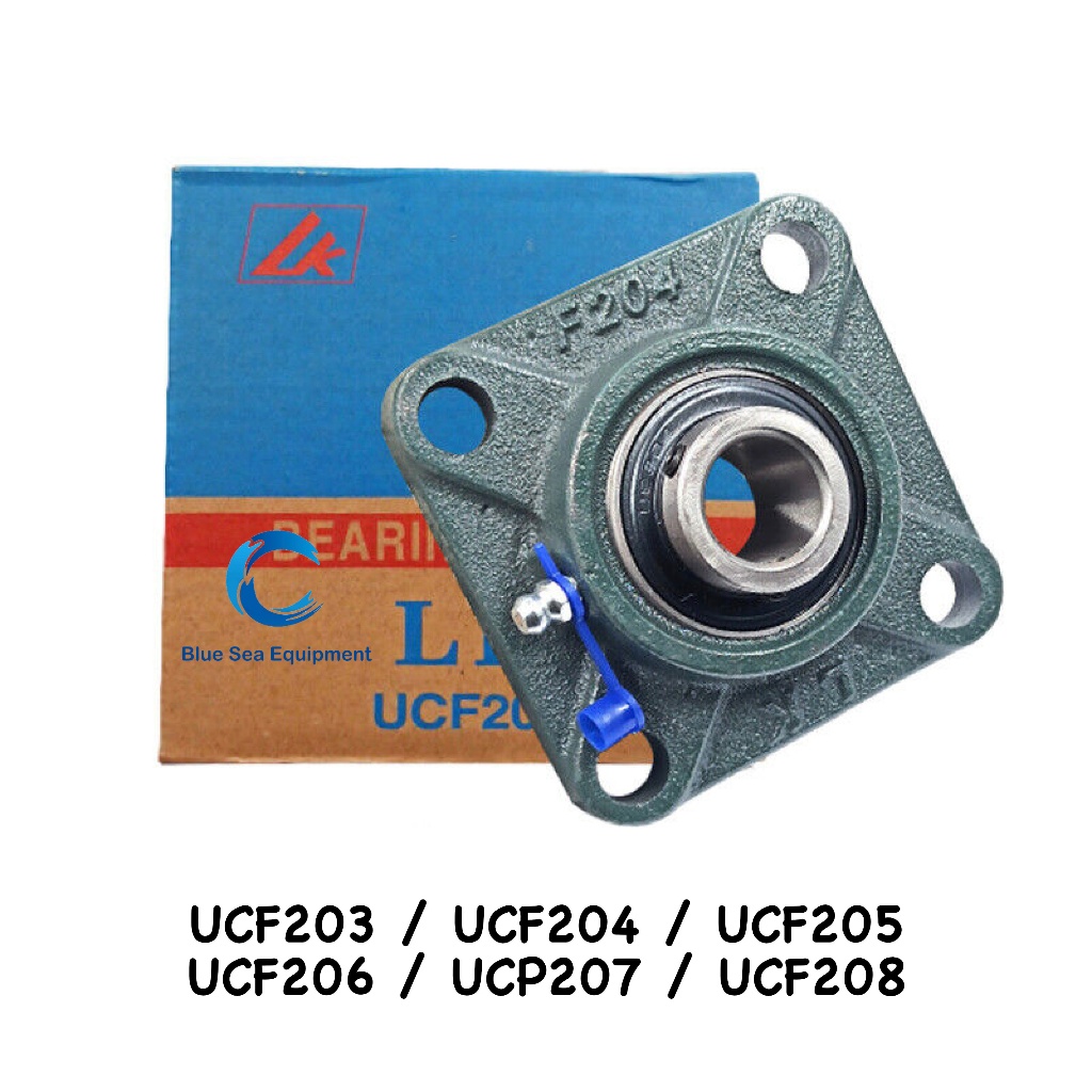 UCF MM ขนาดหมอนเหล็กหล่อบล็อกแบริ่ง UCF203 / UCF204 / UCF205 / UCF206 / UCF207 / UCP208