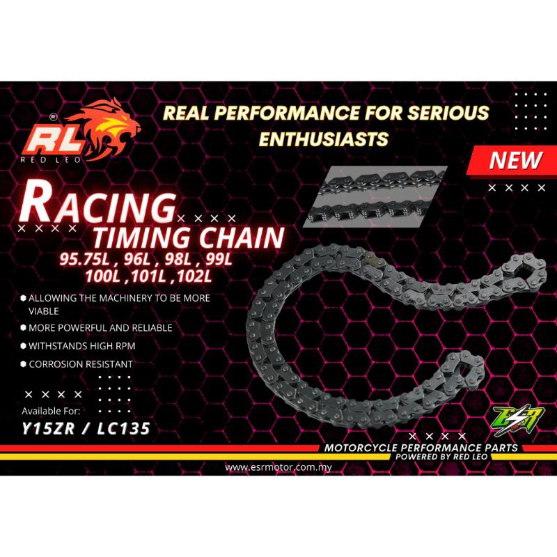 RED LEO RACING TIMING CHAIN LC135 Y15ZR (G) ESR 97/9/8/98.5/99L/99.5L