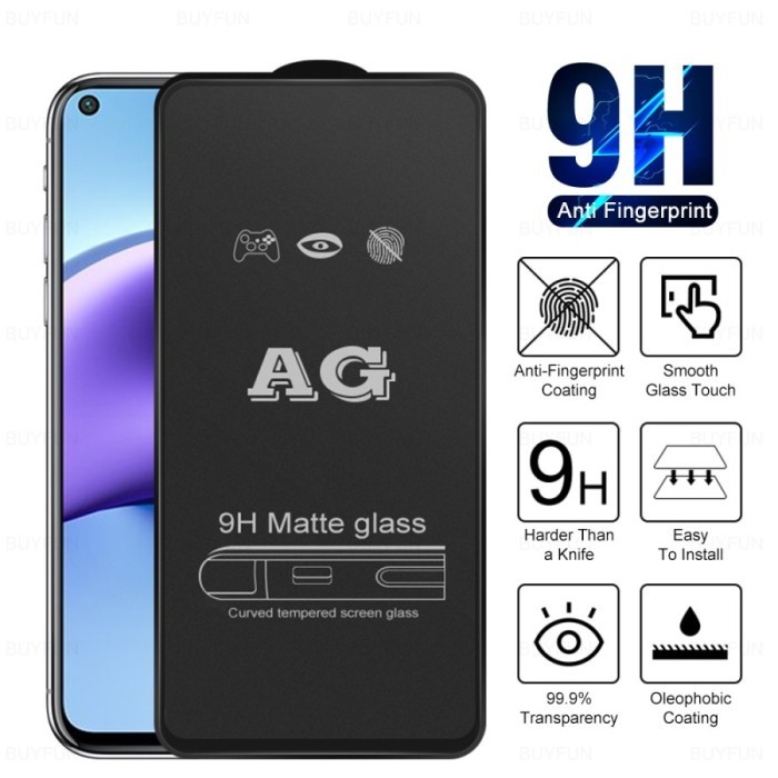 Realme 3/Realme 3 Pro/GT Master Edition AG Matte Anti Fingerprint Gaming Full Coverกระจกนิรภัย