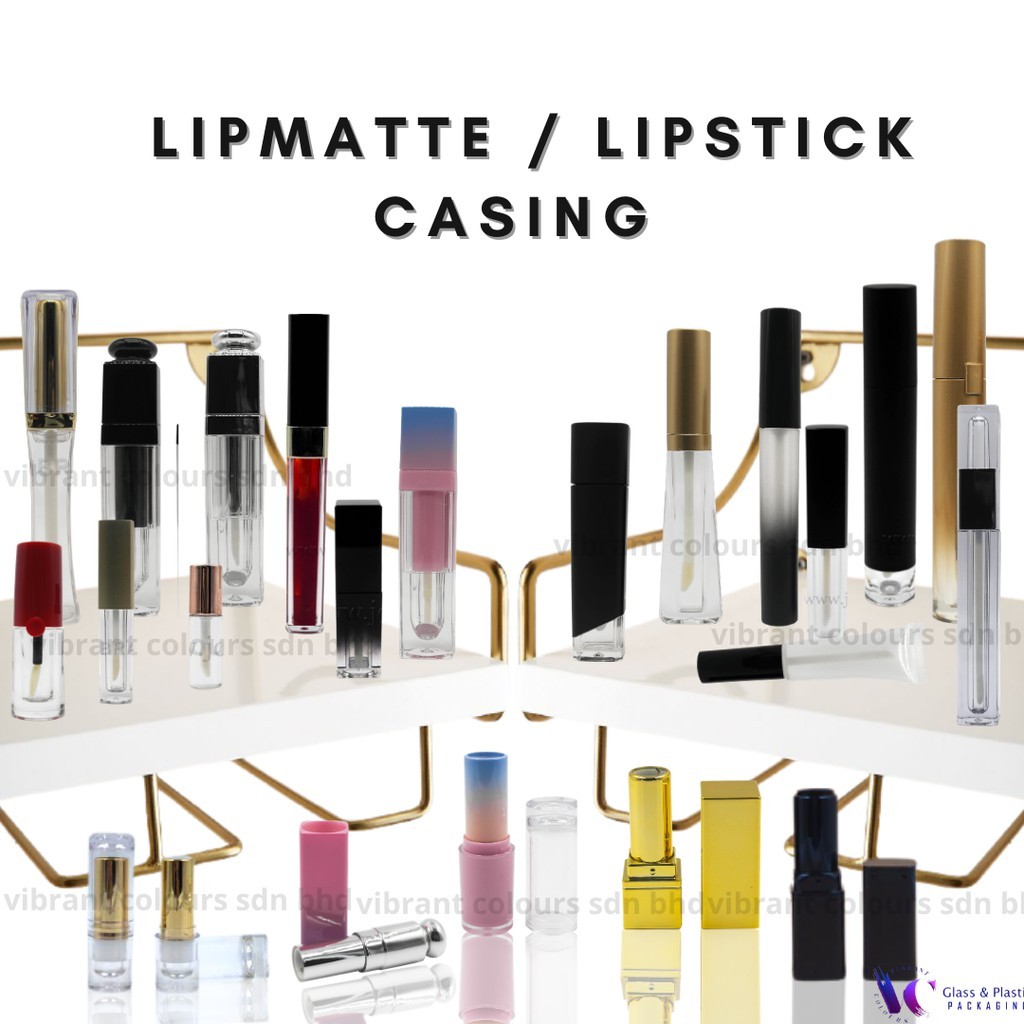 LIPMATTE/LIPSTICK/LIPCREAM/LIPGLOSS BOTTLE/CASE/ COSMETTIC CONTAINER พร้อมหมวก POST TODAY !
