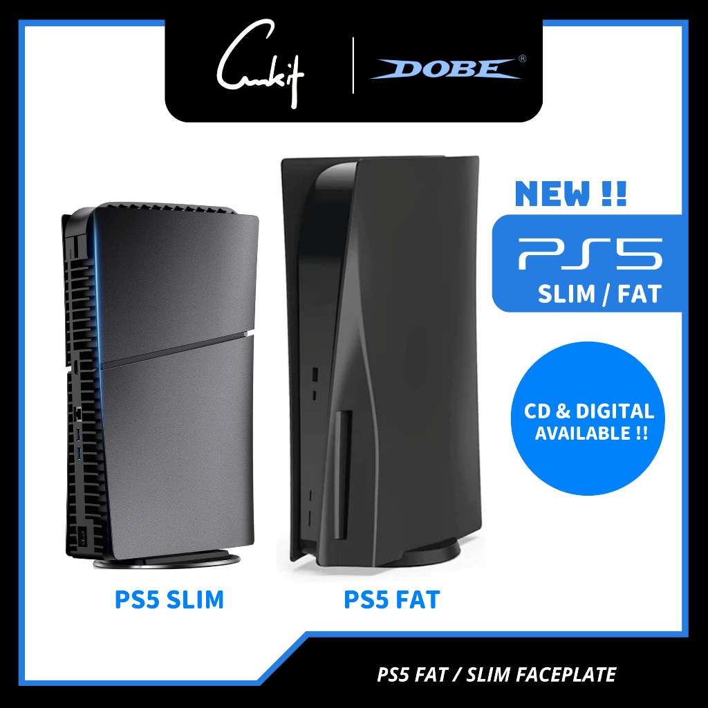 Dobe PS5 FAT Cover PS5 SLIM Cover PS5 รุ่น CD ฝาครอบ PS5 รุ่นดิจิตอลฝาครอบ PS5 Faceplate