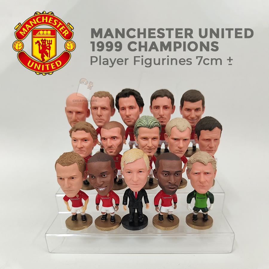 ผู้เล่นฟุตบอล Soccerwe Figurine Action Figure Manchester United 1999 Champions Players