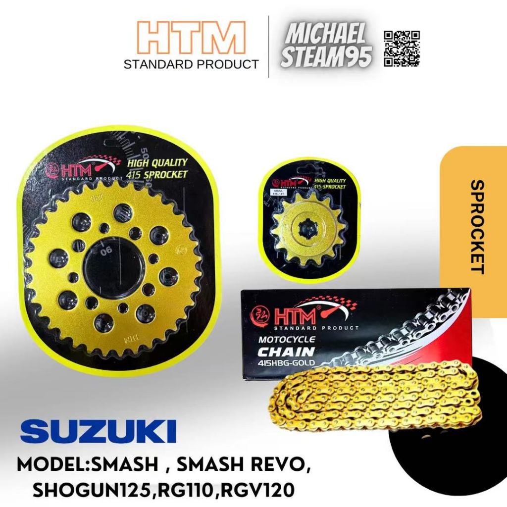SUZUKI 415 SPROCKET ชุด RC80 RG110 RG RGV SPORT RGV120 FX110 GSX110 RG RGV RC100 SMASH SMASH110 SMAS