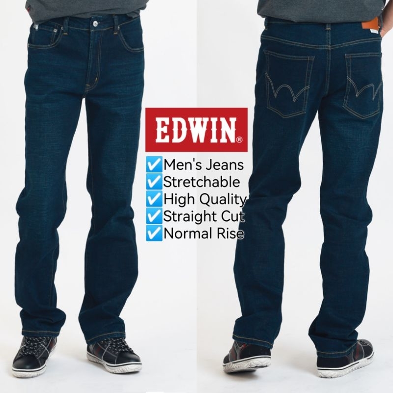 EDWIN กางเกงยีนส์ผู้ชาย E505 Straight Cut 7505 2746