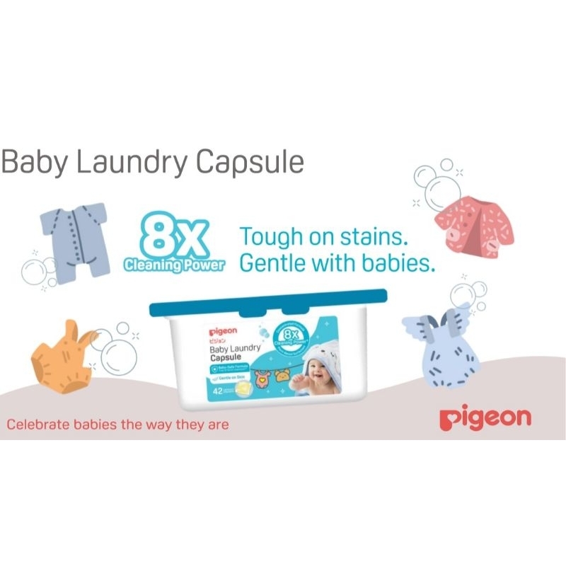Pigeon Baby Laundry Capsule 42s /กล่อง