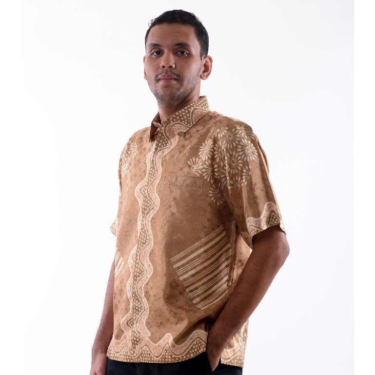 เสื้อเชิ้ตบาติกแขนสั้นผู้ชายเหนียวพรีเมี่ยมและพิเศษ (VD18)