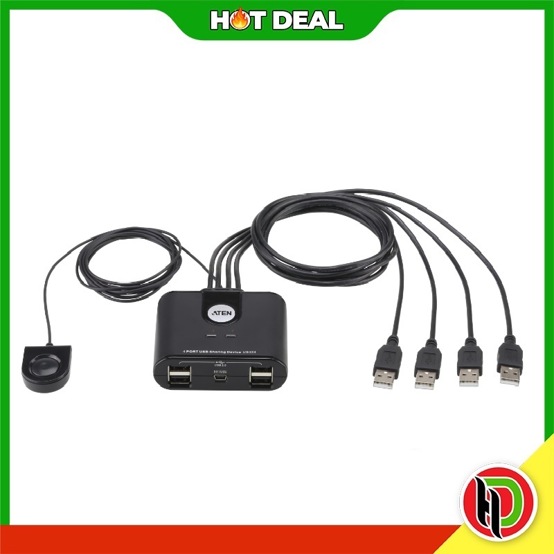 Hotdeal Aten US424 4 x 4 USB 2.0 Peripheral Sharing Switch