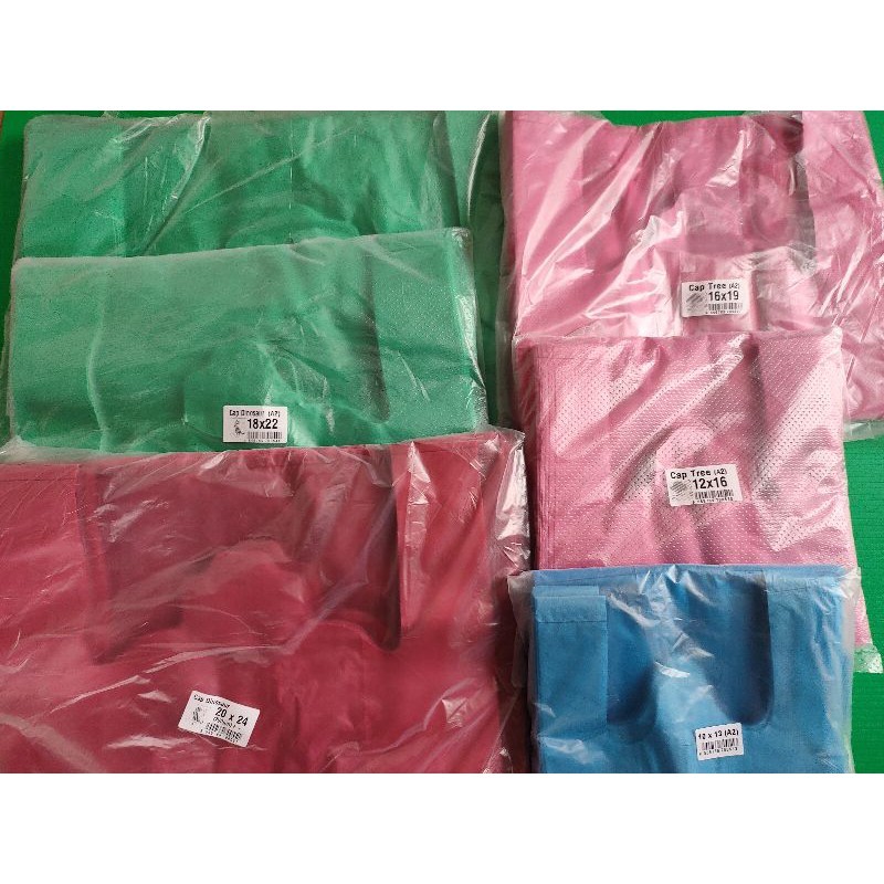 A2 เสื้อกล้าม{หนา}(700gm±)(800gm±)(1)(1kg±)ถุงพลาสติก |กระเป๋าทุเรียน/สีดํา