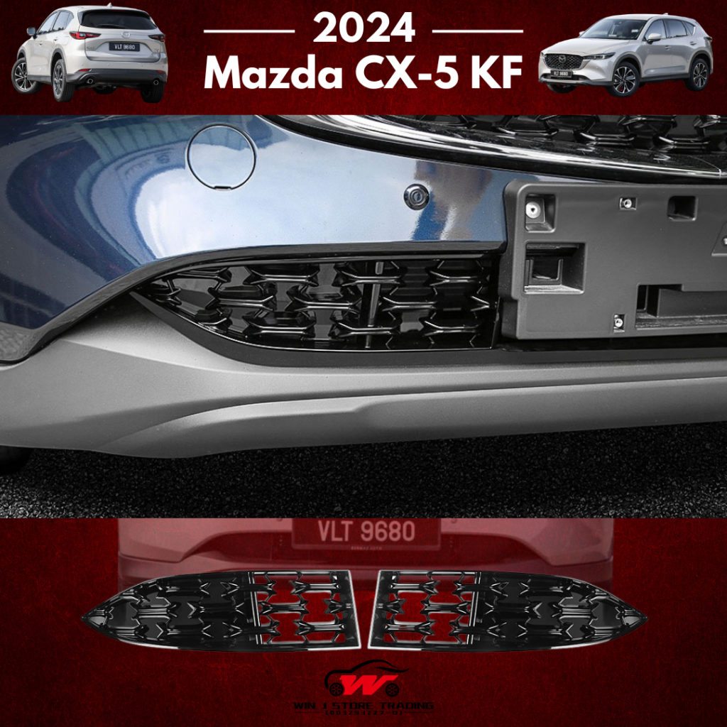 ฝาครอบกันชนหน้า ด้านล่าง สีดํามันวาว สําหรับ Mazda Cx5 KF CX-5(2nd Gen) 2024
