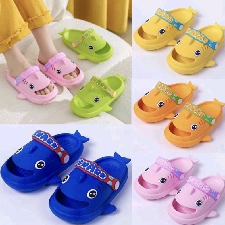 ️ Cute Baby Shark Slipper Cartoon Selipar Baby Kids Slipper Kasut Baby Shark รองเท้าแตะน่ารัก