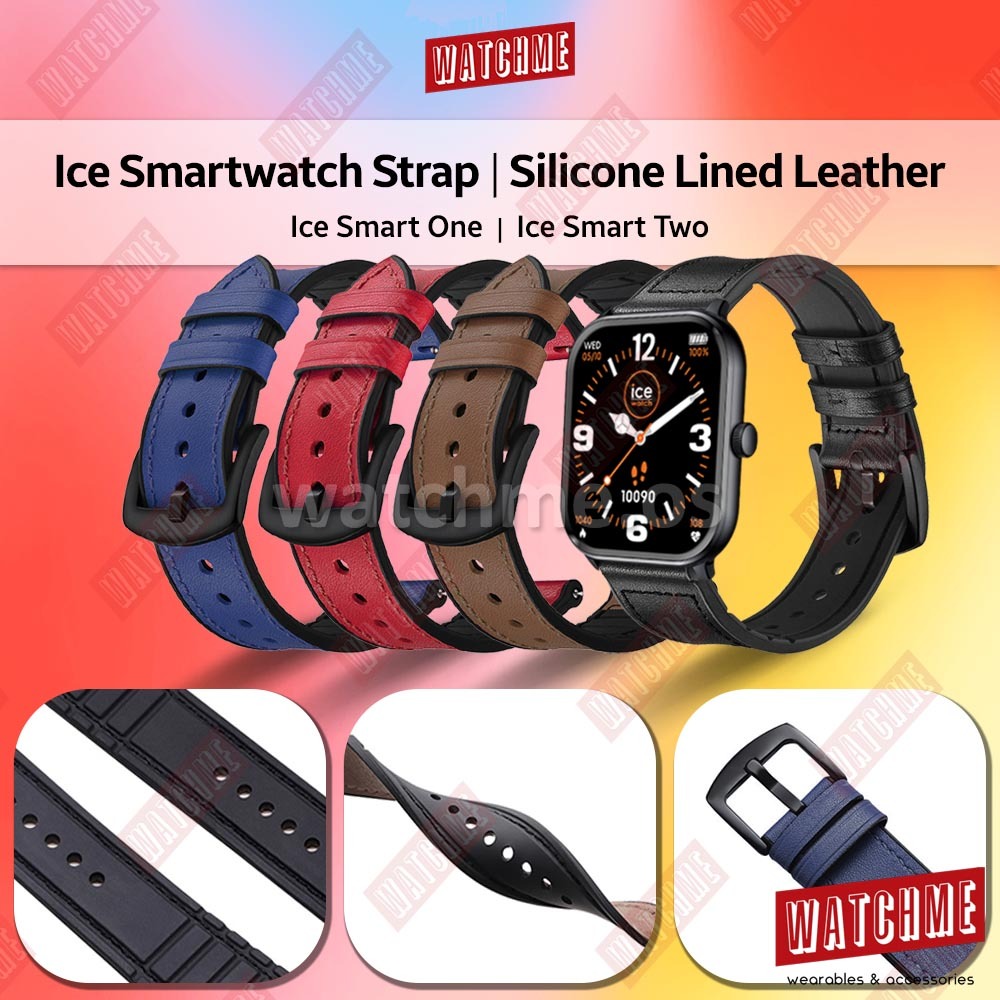 สายนาฬิกาข้อมือสมาร์ทวอทช์ สายหนัง ซิลิโคน 22 มม. สีพื้น สําหรับ ice watch smart one smart two
