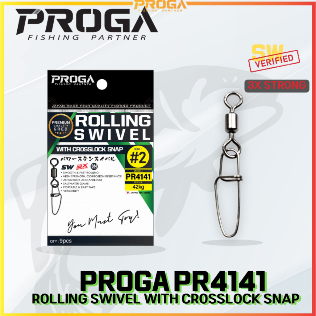 PROGA PR4141 Rolling Swivel พร้อม Crosslock Snap