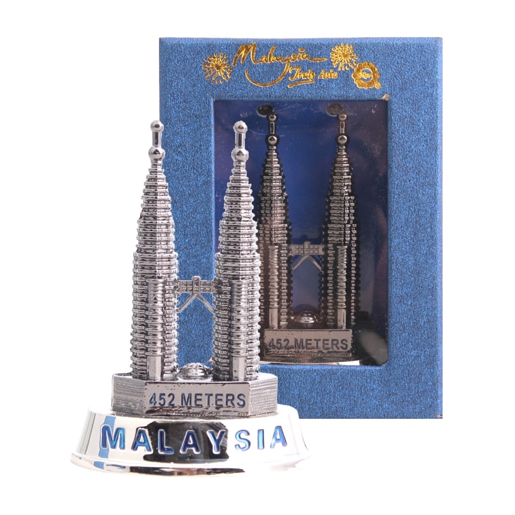 Pewter Twin Tower KLCC พร้อมที่เปิด 8CM สีดํา