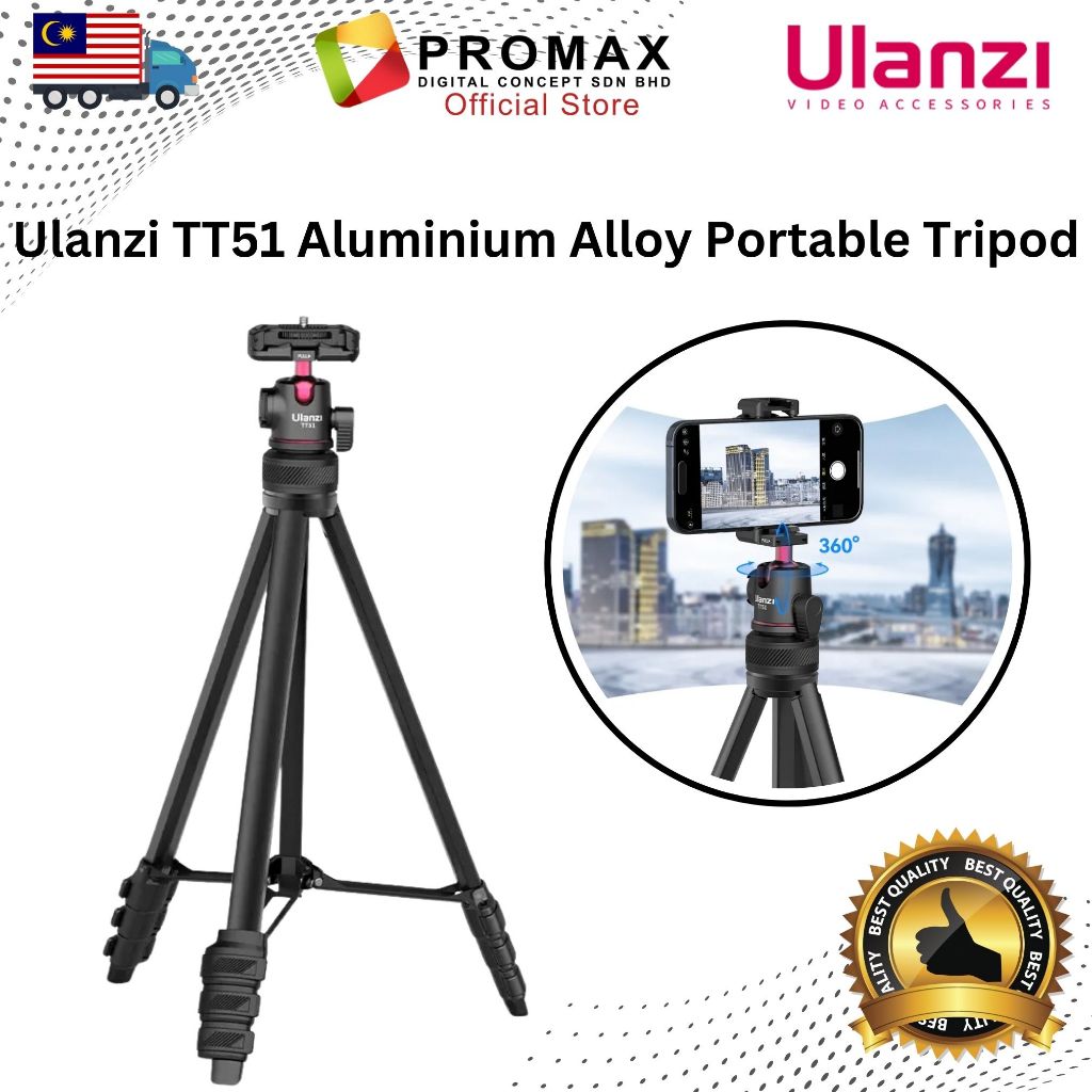 Ulanzi TT51 ขาตั้งกล้องแบบพกพาอลูมิเนียม TT-51 T089GBB1