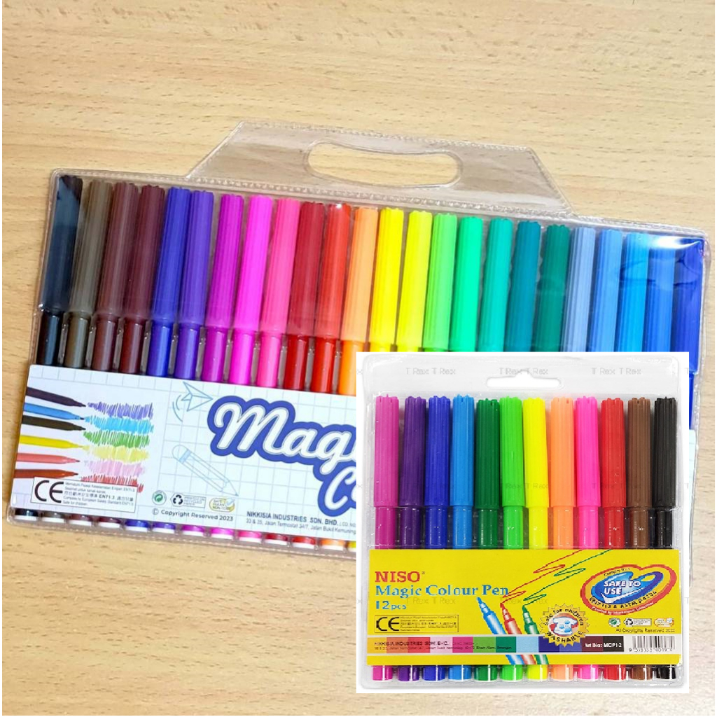 Niso Magic Colour Pen Fiber Tip 12c / 24c