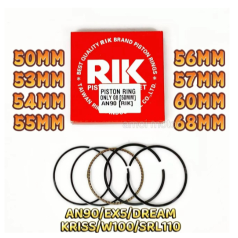 TOBAKI JAPAN RIKEN PISTON RING KIT SET RS150R/ SRL110/ SRL115 FI/ EGO / NOUVO/ LC135/ NMAX/ NVX/ Y15