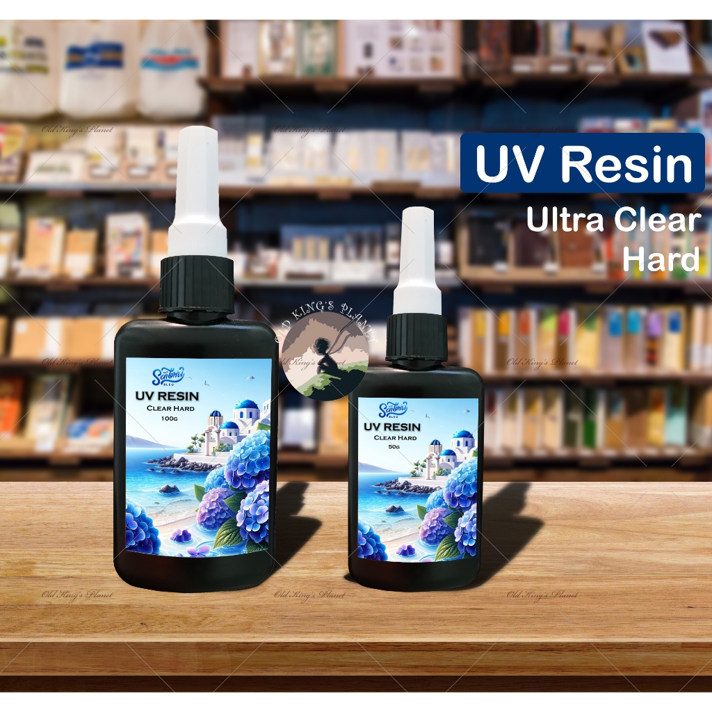 Santorini Bleu UV Resin Ultra Clear UV Resin  Resin UV Resin UV Ultra Jernih  UV胶 UV树脂 超清UV树脂