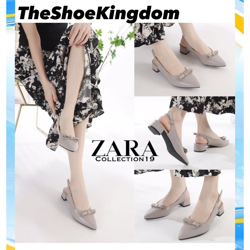 Zara Ladies Luxury Dresses Viral Presentation Tiktok Low-Heels Raya Shoes Kasut Tumit Wanita Zara
