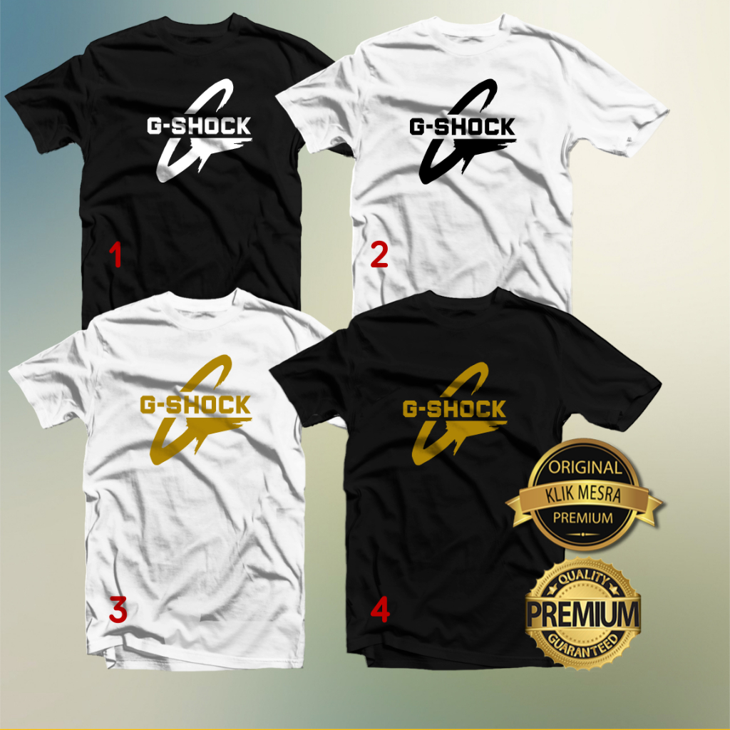 G-SHOCK เสื้อยืดผู้ชายผู้หญิงแขนสั้นแขนยาว