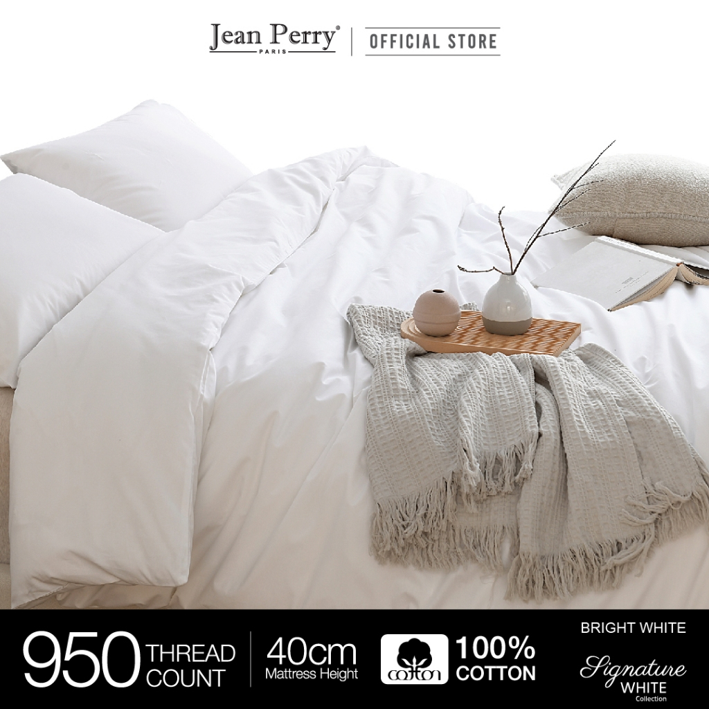 Jean Perry Hotel Series Signature White QUILT COVER ONLY -100 % Cotton 950TC ( ซุปเปอร ์ ซิงเกิล / ควีน / คิง