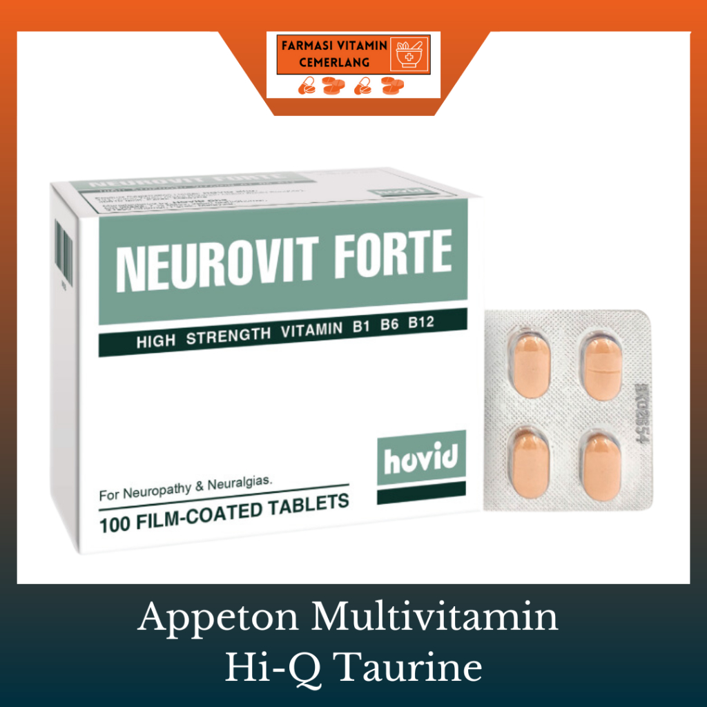 Neurovit Forte วิตามินแรงสูง B1 B6 B12 - 1 แถบ & 1 กล่อง