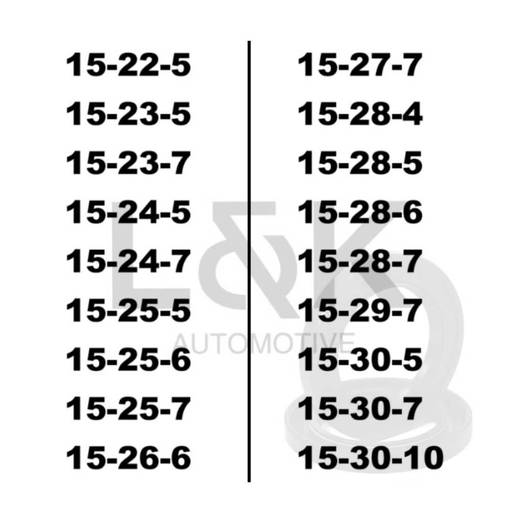 ตราประทับน้ํามัน NBR / ริมฝีปากคู่พร้อม SPRING / TC TYPE / ID-15MM / 15X22X5 / 15X23X5 / 15X23X7 / 1