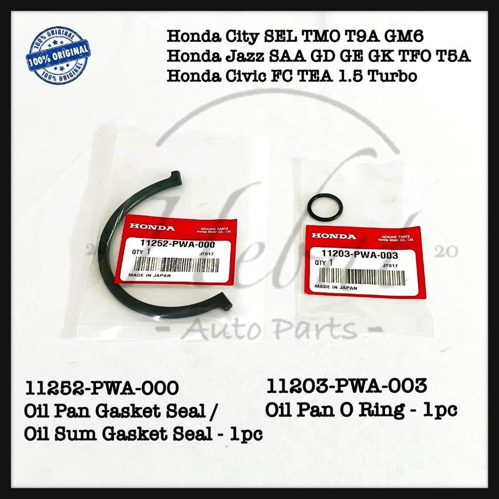 Honda City SEL TMO T9A Jazz SAA TFO T5A Civic Turbo FC TEA Oil Pan ปะเก็นน้ํามัน Sum Seal O แหวน 112