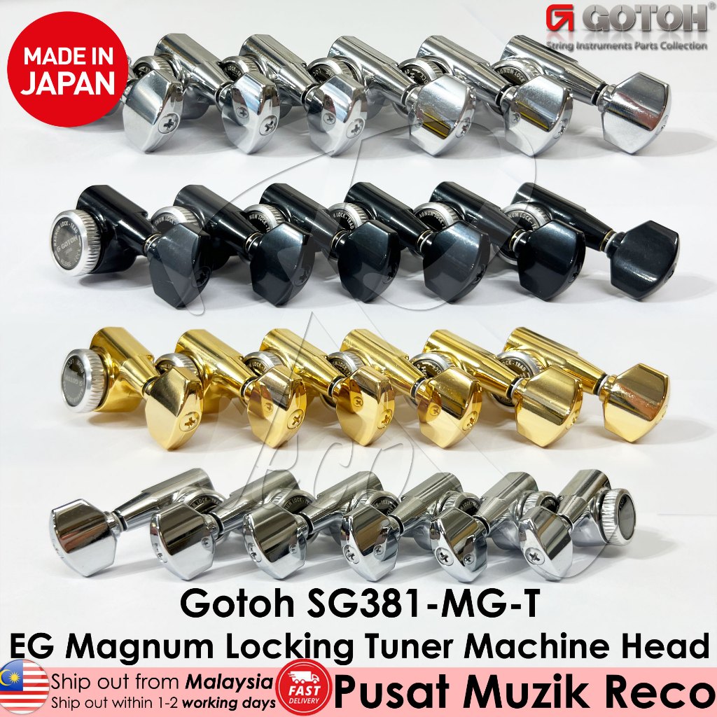 GOTOH SG381-MGT-07 กีตาร์ไฟฟ้า Magnum ล็อคจูนเนอร์ชุดหัว Gitar Elekiri SG381 MGT 07