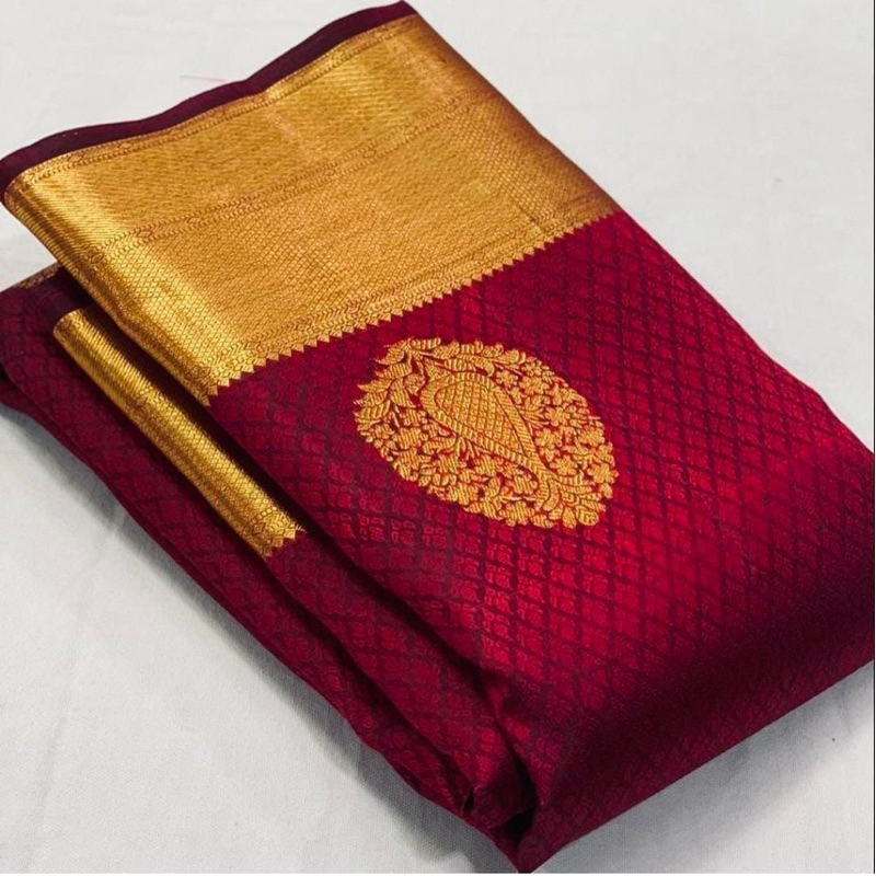 นําเสนอ Enchanting Breathable Organic Banarasi Sarees FABRIC SOFT LICHI SILK CLOTH RICH PALU JACQUAR