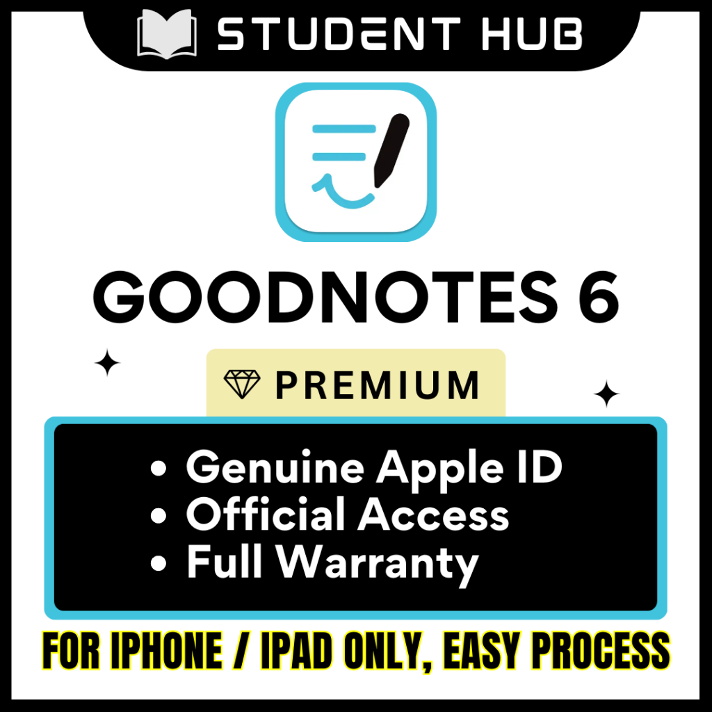 𝐅𝐀𝐒𝐓 𝐃𝐄𝐋𝐈𝐕𝐄𝐑𝐘 Goodnotes 6 Premium 100% Original Productivity App IOS DEVICES UPDATE