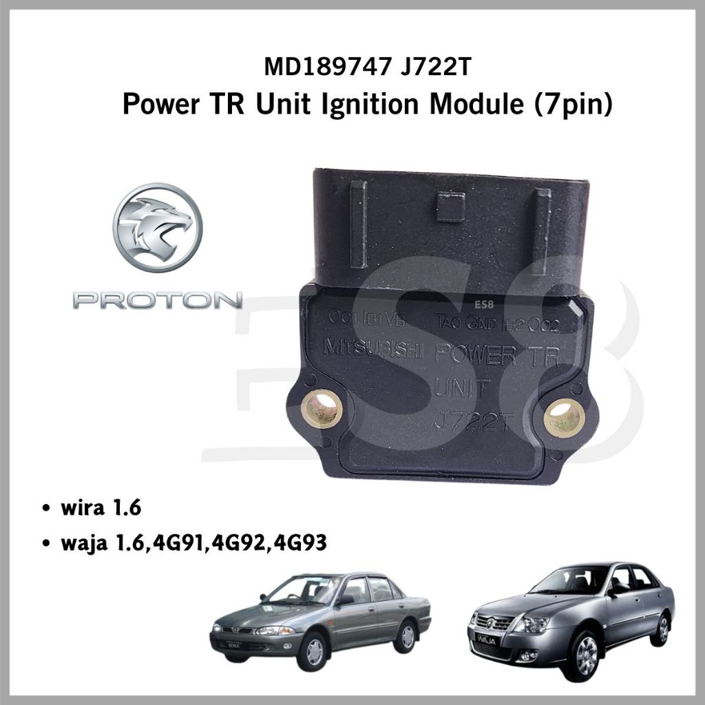 แพทยศาสตร์189747 J722T Proton Wira 1.6, Waja 1.6,4G91,4G92,4G93 Power TR Unit โมดูลจุดระเบิด (7pin)