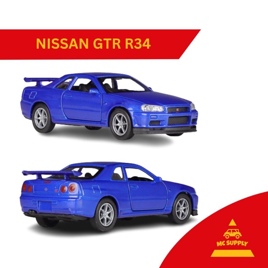 NISSAN GTR R34 ของเล่นรถ ของเล่น 1/36