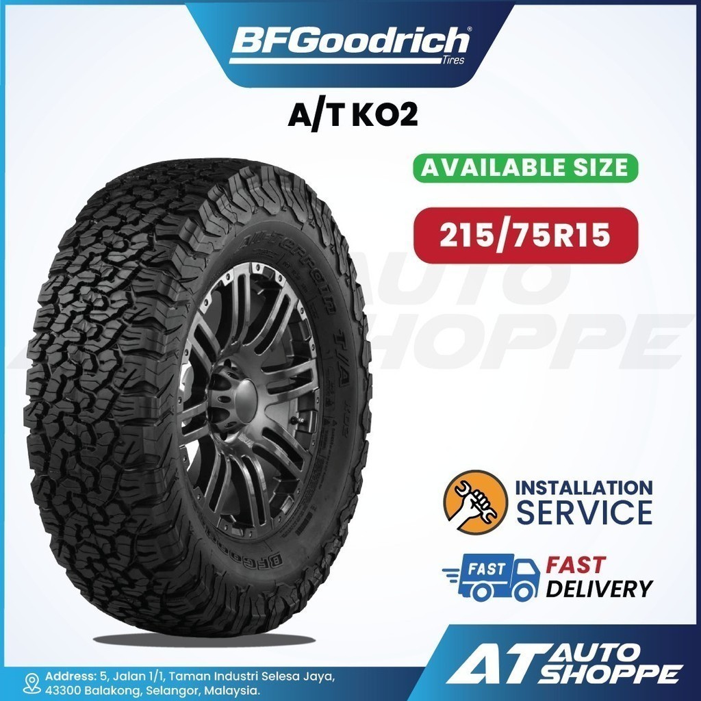 BFGoodrich All-Terrain TA KO2 15" AT Tyre 215 75 R15 4X4 4WD (1 ยาง)