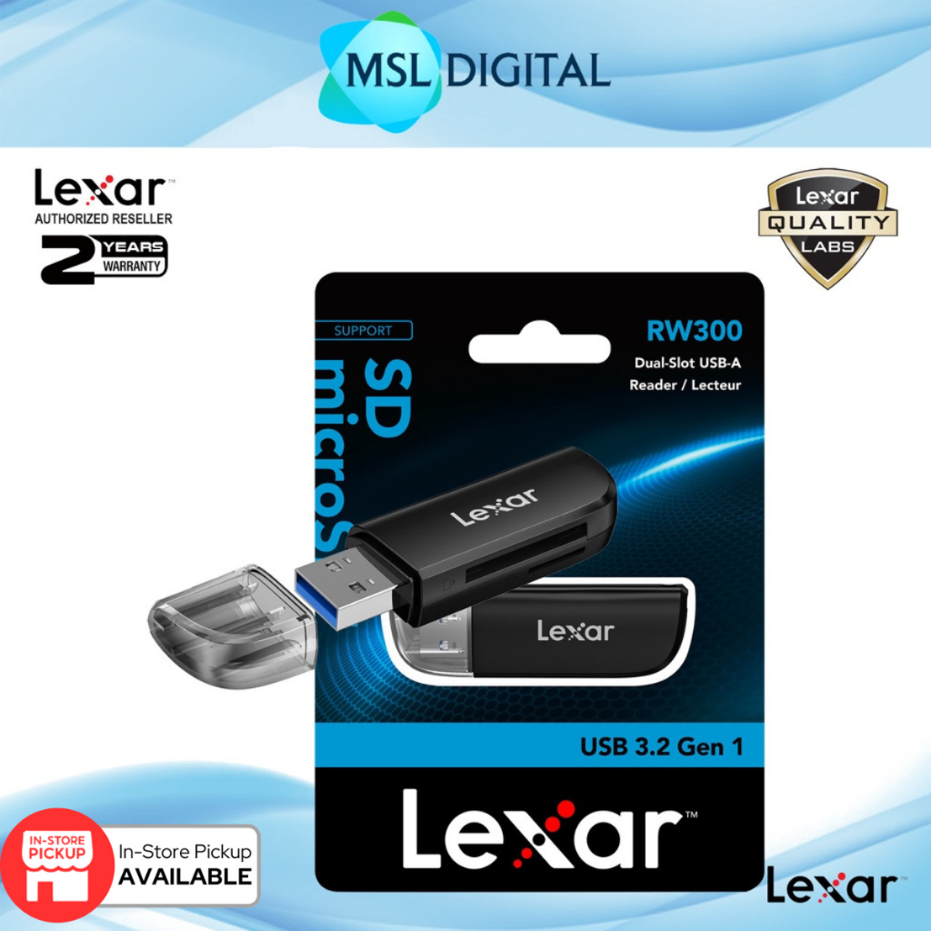Lexar Dual Slot USB-A Card Reader สําหรับ Micro SD Card - RW300