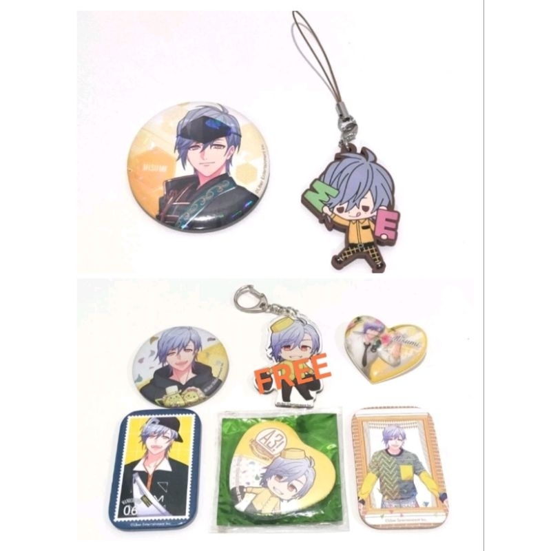 (CLEARANCE) (ชุด) Animate Cafe x A3! • Ikaruga Misumi Collectibles Badge สไตล์โรงแรม อนิเมะญี่ปุ่น