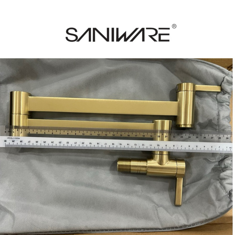 SANIWARE KITCHEN WALL SINK TAP GOLD COLOUR SWP-B-3317-GOLD