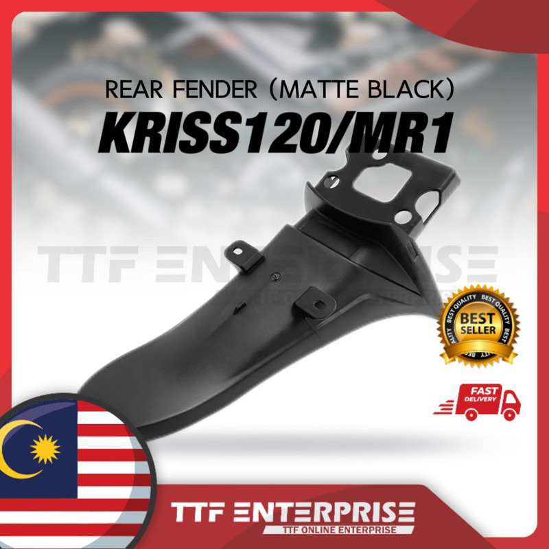 MODENAS KRISS120 / MR1 FENDER REAR (MATTE BLACK) 35023-510-0004 EKOR BELAKANG REAR FENDER KRISS 120 