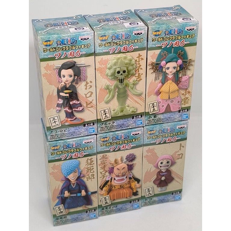 Banpresto WCF ONE PIECE WANOKUNI/WANO 6 [ROBIN+BROOK+DENJIRO+TOKO+OROCHI+HIYORI] ฟิกเกอร์โลก COLLECT