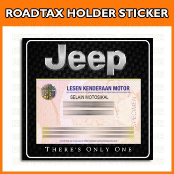 New Roadtax 2024 ที่วางสติ๊กเกอร์ - โลโก้รถ Jeep