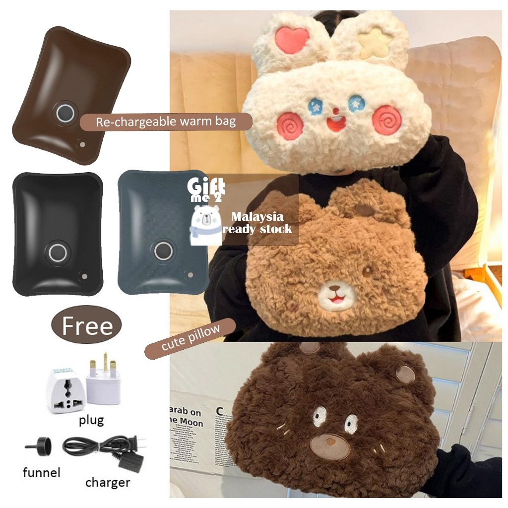 Handwarmer Electric Warm Water Bag Hot Bag Heat pad ชาร์จแบบพกพาบรรเทาปวดประจําเดือน Sakit ประจําเดือน