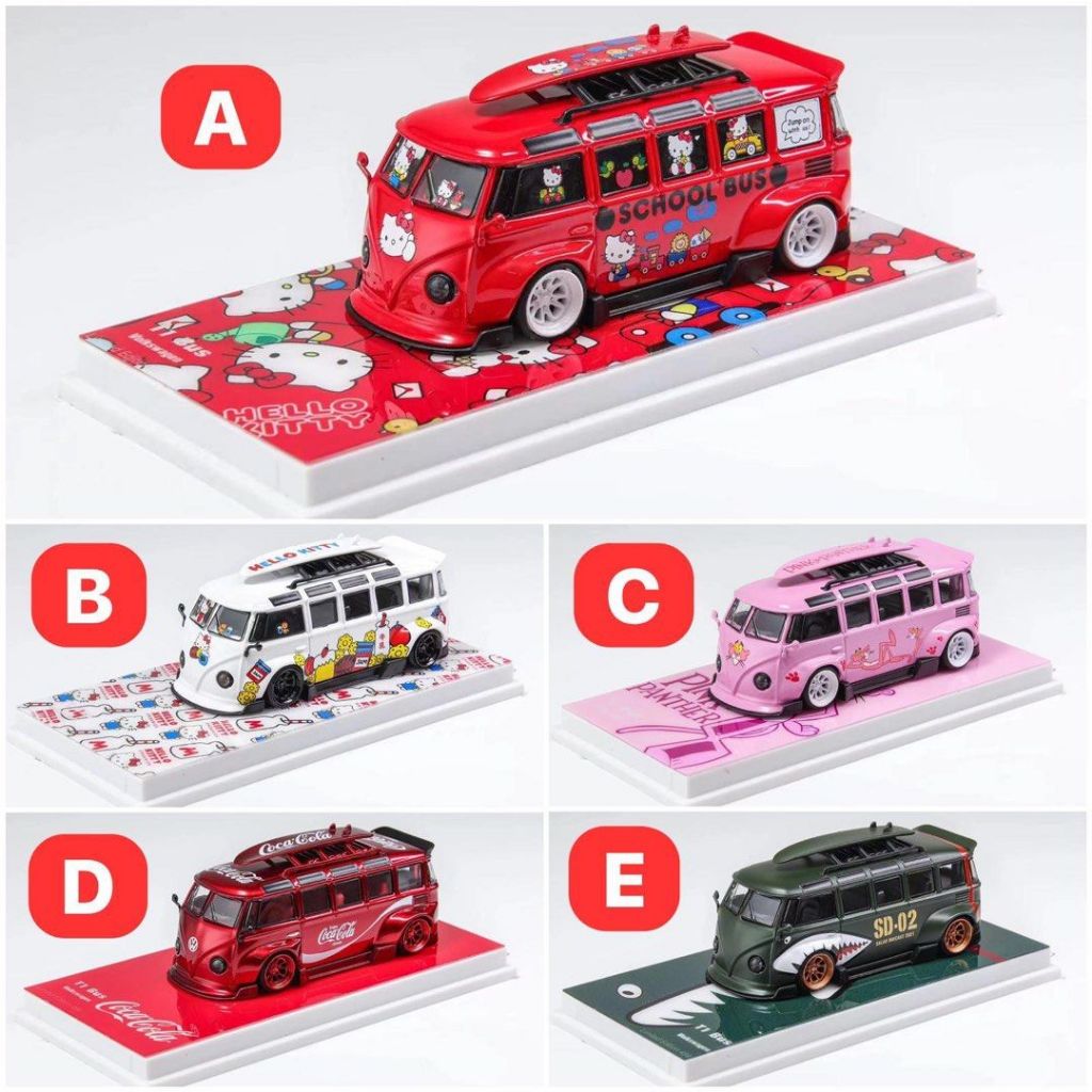 Flame Model x LF Model VW T1 Kombi hello kitty / แพนเธอร์สีชมพู