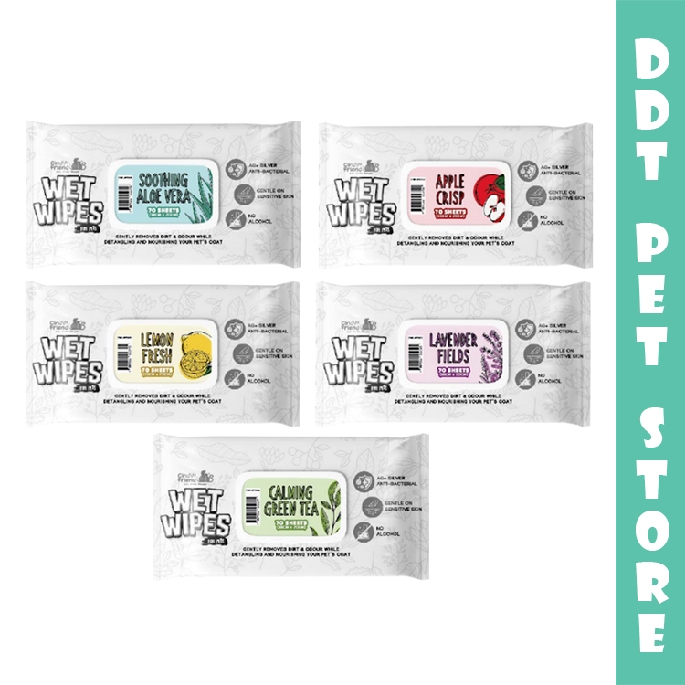 CINDY & FRIENDS DEODORIZING PET WIPES/TISSUE 70SHEETS