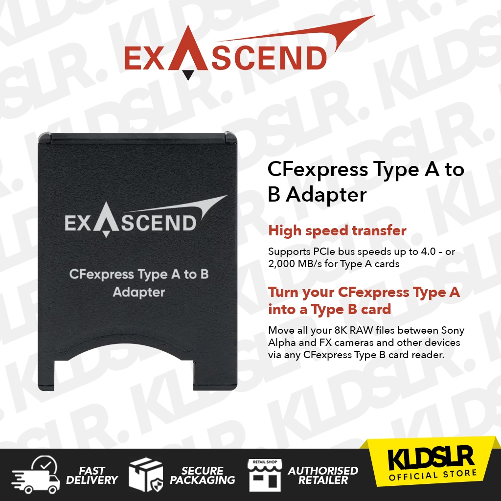 Exascend CFexpress อะแดปเตอร์ Type A to B
