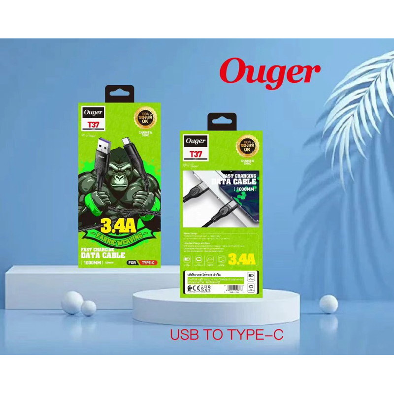 OUGER สายชาร์จเร็ว Micro type-c ios