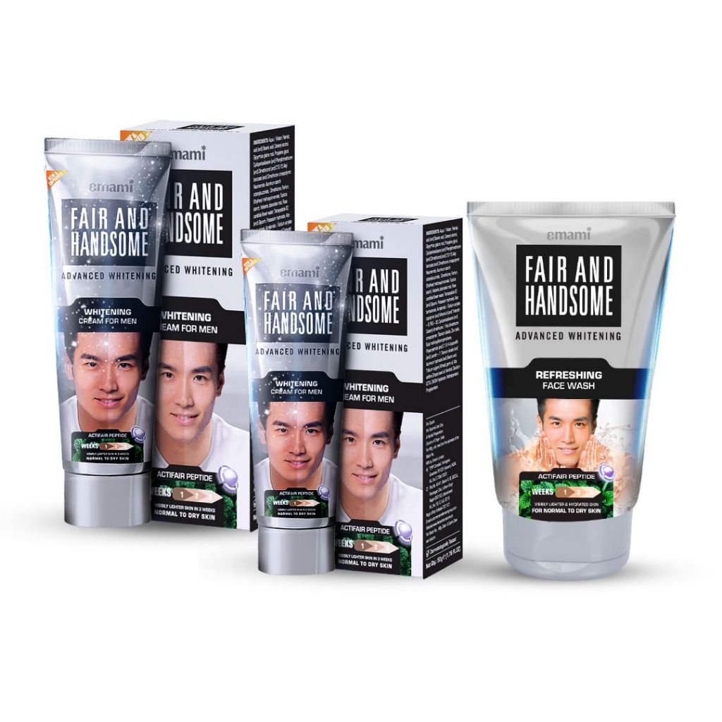 Emami Fair & Handsome Advanced Whitening Cream-25g/50g และ Face Wash-100g