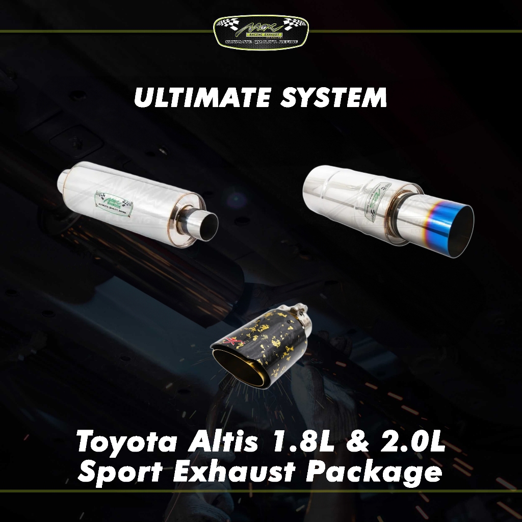 แพ็คเกจท่อไอเสียกีฬา Toyota Altis 1.8L & 2.0L