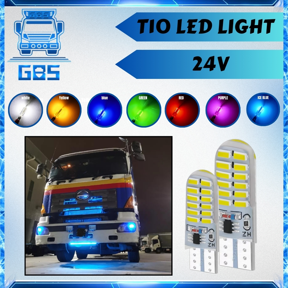 GBS รถบรรทุก/Lori T10 Mentol 24v Lori LED Mentol Kelip kelip T10 24v สําหรับรถบรรทุกกระพริบ T10 หลอด