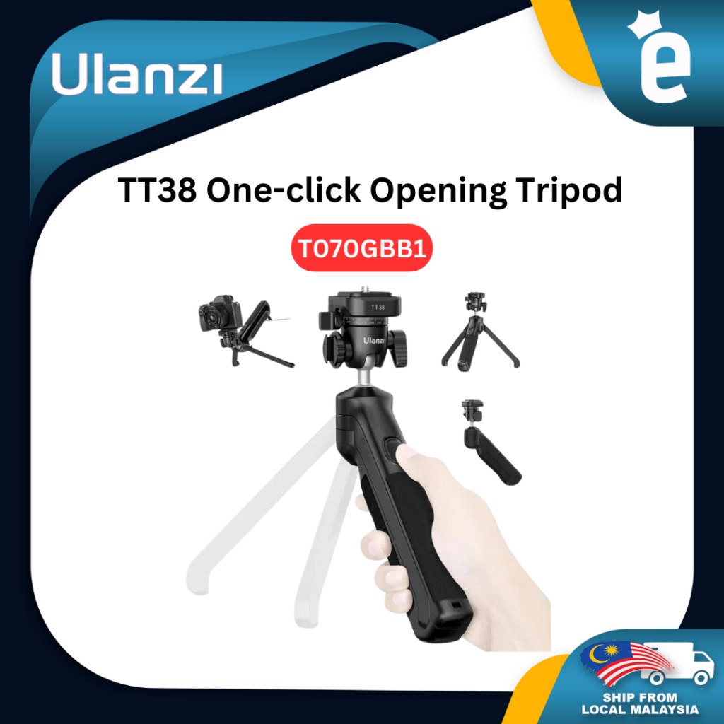 Ulanzi T070GBB1 เปิดคลิกเดียว TT38 สําหรับกล้อง Mini Vlogging ขาตั้งกล้อง
