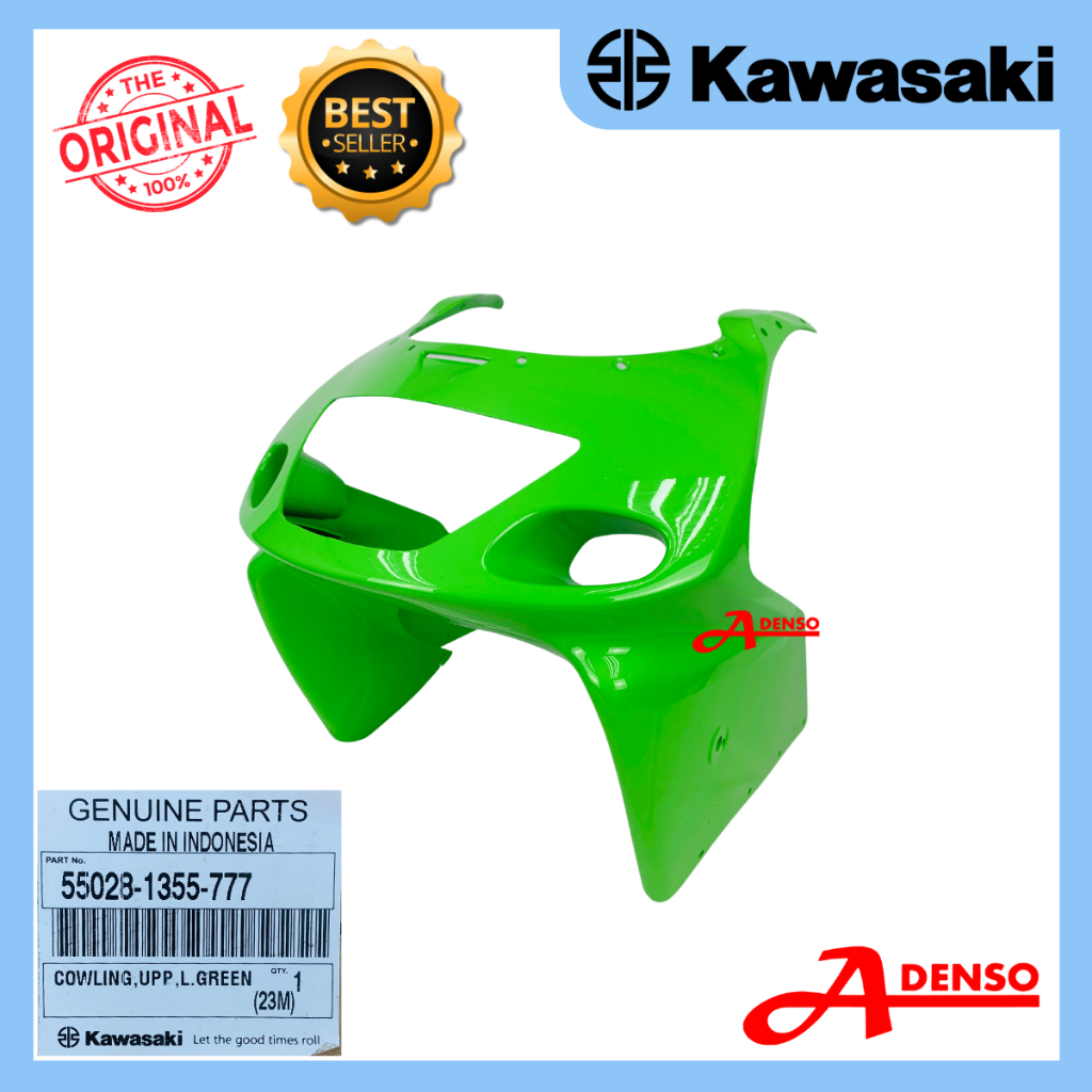 ZX150 RR150 SUPERKIPS NINJA150 ฝาครอบ COWLING UPPER สีเขียว SE 55028-1355-777